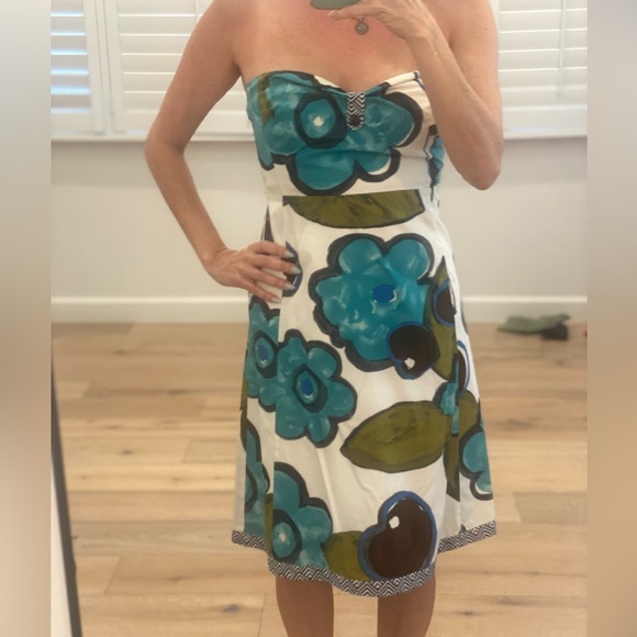 Maeve Ariyeh Floral Strapless Dress from Anthropologie - Picture 3 of 11